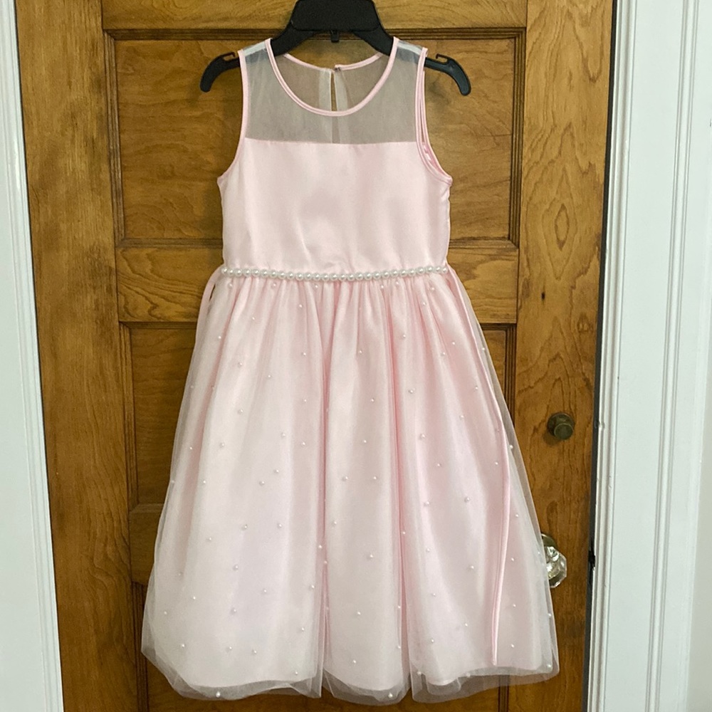 Couture Princess Satin and Pearl Dress